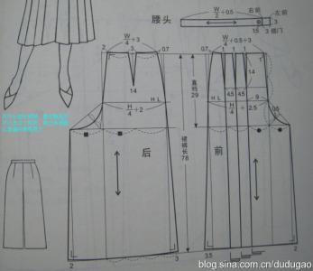 裙裤裁剪图2016年新款 裙裤的裁剪方法 (117)三款春夏秋冬的裙裤裁剪图