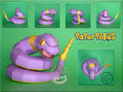 纸模型图纸下载 【纸模型】口袋妖怪阿柏蛇纸模型图纸下载