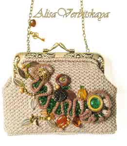 爱尔兰手提包钩法图解 宴会爱尔兰钩包