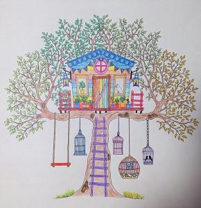 儿童套头毛衣编织款式 小树屋图案的儿童套头毛衣编织款式