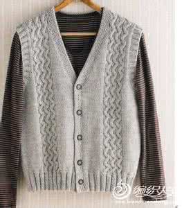 儿童开衫背心花样图解 漂亮长款开衫背心花样图解