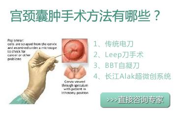 宫颈囊肿的手术治疗 治疗宫颈囊肿手术 宫颈囊肿怎么治疗 手术治疗宫颈囊肿效果好