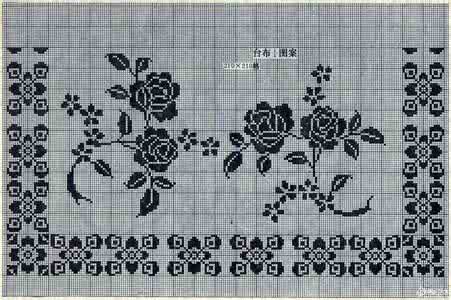 钩针编织方格花样集锦 转  编织花样  80年代收藏的方格蕾丝图案—古董了哦！