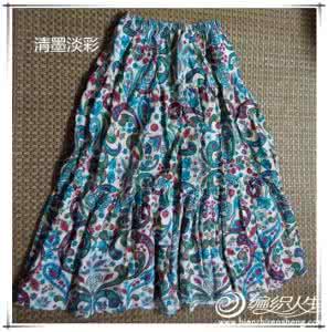 水墨淡彩人体绘画技法 【清墨淡彩】韩款钩布结合连衣裙