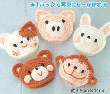 平面小动物钩编图解 【钩编玩偶】钩平面小动物