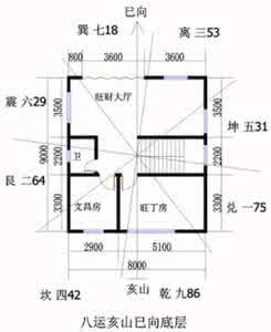 八运住宅平面设计图 八运亥山巳向住宅平面设计图