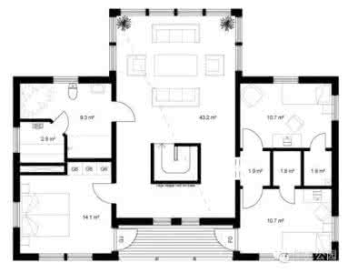 自建小户型别墅设计图 2个适合自建的小户型（含室内立体布置图）