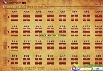 周易六十四卦名速查表 周易六十四卦速查(工具)