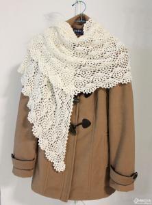 钩织小披肩 钩织金秋----两款梯形披肩