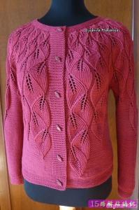 棒针开衫毛衣视频教程 飘舞的树叶——棒针开衫毛衣