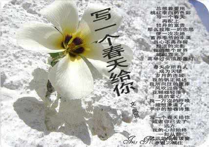 写一个赞美春天的句子 写一个春天給你