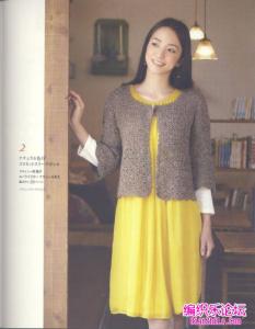 短袖钩针开衫 两款端庄的钩针短袖开衫图片图解