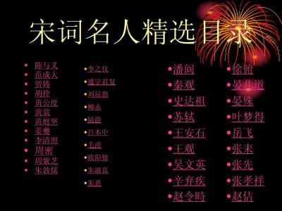 唐宋名家词选 名家词精选:总目录