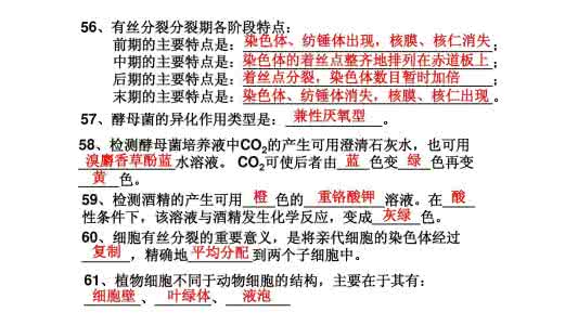 高中生物会考复习资料(超好超全必过版)ppt