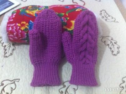 毛线手套编织基本功 毛线手套的编织方法 钻石花纹手套的编织方法 （转）