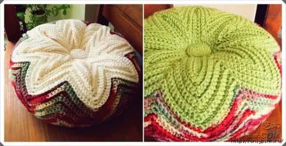 大花朵抱枕的钩织视频 漂亮的大花抱枕