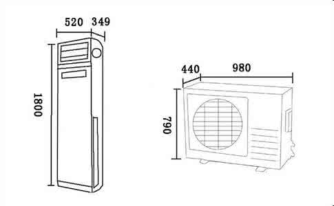 柜式空调尺寸 柜式空调尺寸 柜式空调尺寸一般多少