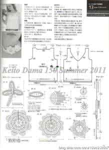 时尚花样钩衣图片图解 非常时尚的钩花衣----附详图