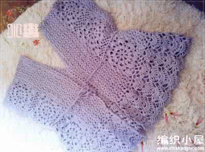 紫阳丁香钩针惊鸿披肩 【女款系列】雅致的丁香色钩针拼花镂空小坎肩