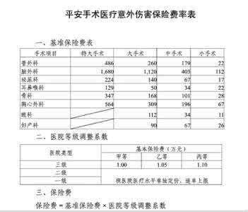 医疗保险和意外保险 平安意外保险 平安意外医疗保险摘要