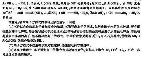 离子方程式的书写 2011年高考离子方程式书写汇总（1）