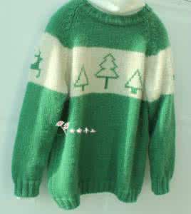 从上往下织插肩袖毛衣 插肩毛衣