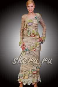 女童钩针连衣裙花样 精美钩织连衣裙--