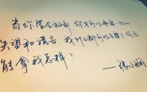 我没有很想你 张小娴 张小娴:总是有遗憾