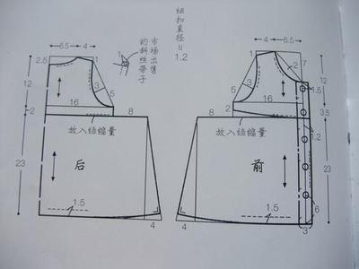 儿童连衣裙(90cm-120cm)裁剪图