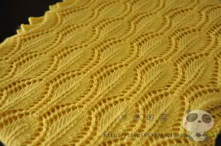 棒针围巾的编织方法 棒针模式----“扇屏”及围巾实例