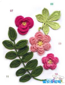 叶子钩针视频教程全集 钩针叶子集