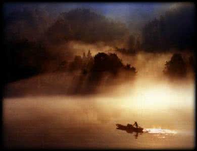 一叶轻舟渡花雨 心如一叶轻舟， 除了自己， 无人能渡