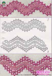 毛衣领口钩针花边图解 【钩针】多种花边领---很美