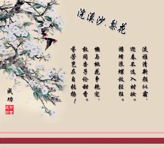 浣溪沙的上阙 浣溪沙十阙 · 你是人间四月天,曾经如梦又如烟