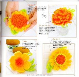 毛线编织花样图解花朵 【引用】毛线编织花朵抹布