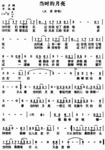 当时的月亮 歌词 当时的月亮 歌词 当时的月亮歌词 当时的月亮谁唱的