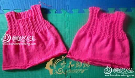 宝宝棒针连帽外套编织 棒针编织----连帽背心“秋的怀想”