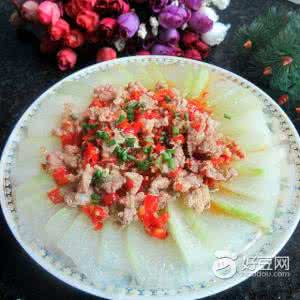 肉末冬瓜 时令季节家常菜：肉末蒸冬瓜