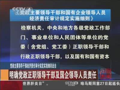 党政领导经济责任审计 审计署 审计署解读党政主要领导经济责任审计实施细则