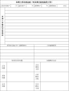 业务员周工作计划表 业务员周工作计划表 毅力达 乌市业务员总结计划表(周)