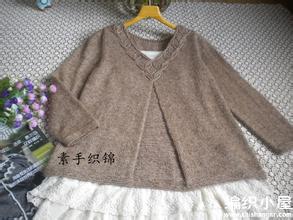 驼色大衣2010新款 【女款系列】优雅的驼色花式线A摆长袖套衫