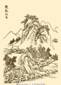 芥子园画谱山水图片 《芥子园画谱》精选山水28幅！