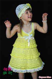 儿童钩针裙子花样图解 钩针 漂亮的童裙(有图解,有过程图)、儿童编织服饰天地,90~110cm中童图案图解、快乐编织论坛