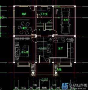 一间房屋三层平面图 农村现代三层半房屋设计平面图10.8x11.8m