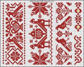 毛衣最简单的提花图案 非常漂亮的提花图案 УЗОРЫ ДЛЯ ВЫШИВКИ И ВЯЗАНИЯ