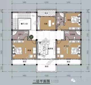 自建复式楼户型图大全 最受欢迎的经典户型来了，自建13X12米乡村别墅，全图！