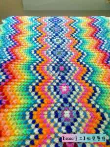 钩针波浪花 钩针模式----“彩之波浪”