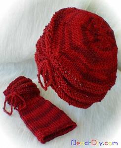 毛线围巾的各种织法 树叶花毛线帽子和围巾的织法图解