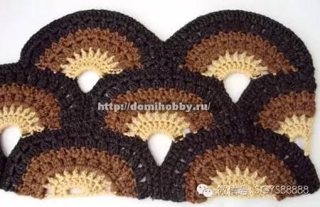 鳞片状石墨 钩针鳞片状图案   图解 教程