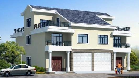 新农村兄弟双拼别墅房 双拼别墅 兄弟双拼房,16X14米现代3层农村别墅,经典布局更好生活!